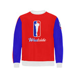 WESTSIDE Men's Rib Cuff Crew Neck Sweatshirt