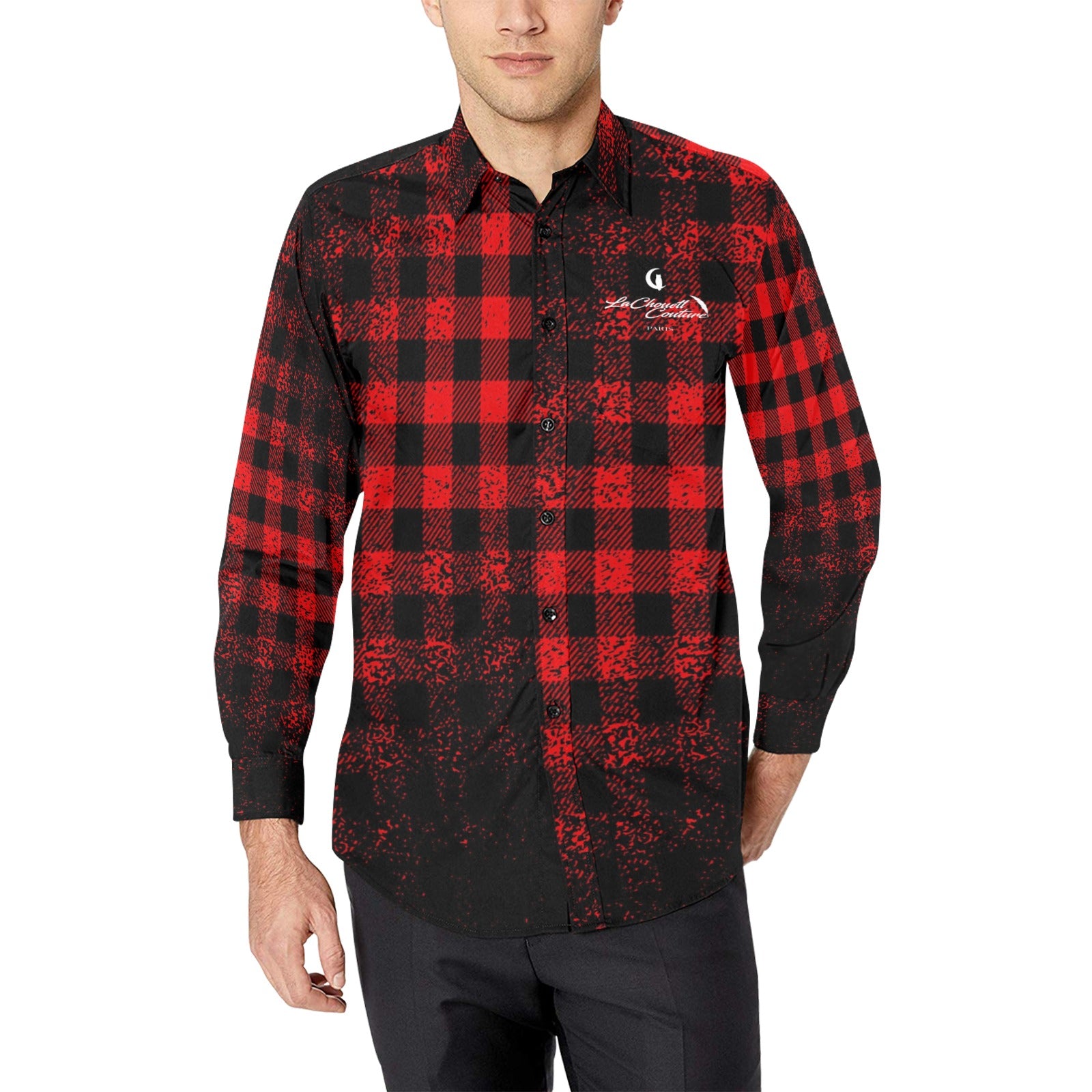 DUSTY PLAID All Over print Dress Shirt
