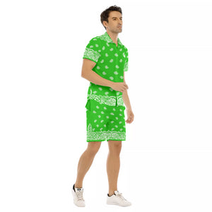 BANDANA FULLY GREEN Men's Short Sleeve Shirt Sets