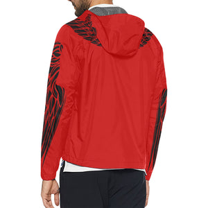 LCC WINGZ RED All Over Print Windbreaker for Unisex