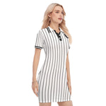 EAZY-E RUTHLESS WHT Women's Polo Collar Dress