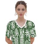 ADINKRA MXGRN Women's Round Neck Dress