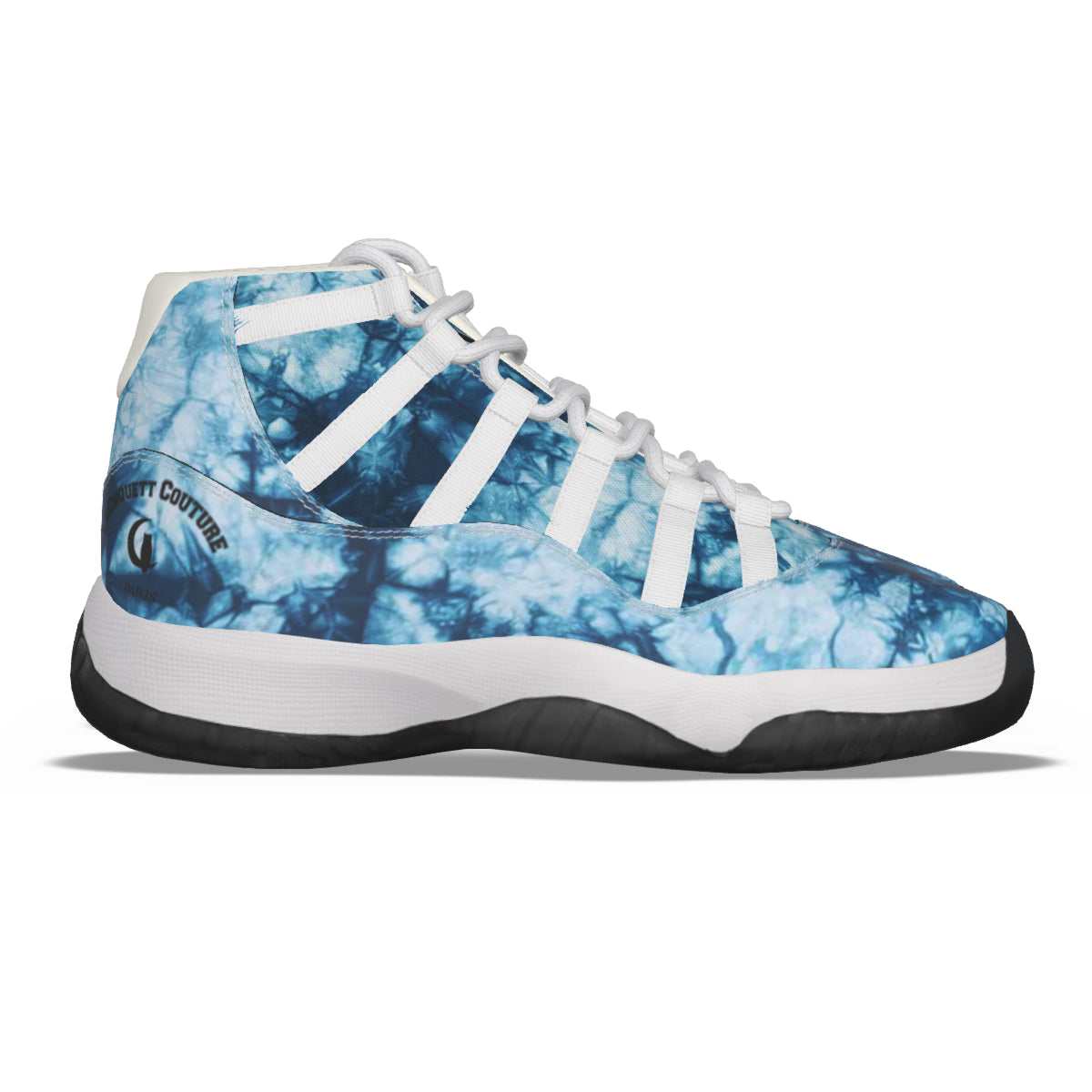 TIE DYE BLUE High Top Basketball Shoes
