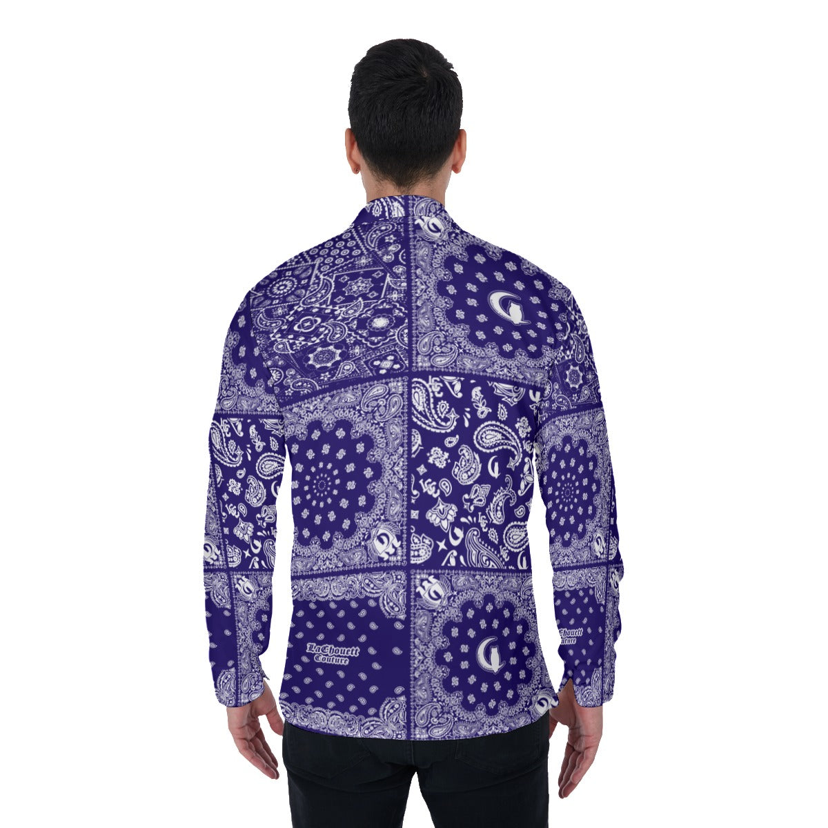 BANDANA MIX NAVY Men's Long Sleeve Shirt