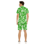 BANDANA PAISLEY GREEN Men's Short Sleeve Shirt Sets
