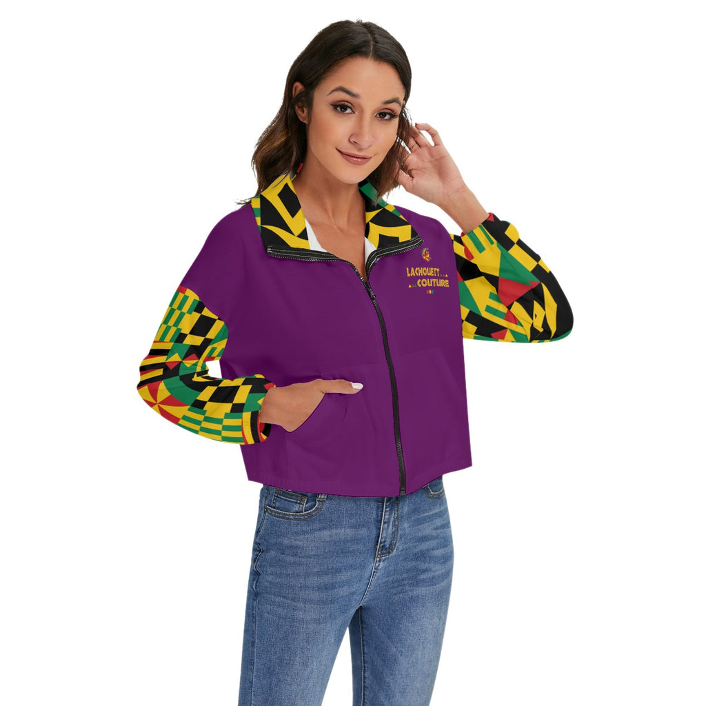 KENTE BUTAN PRPLE Women's Zip Jacket