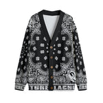 BANDANA BLC Unisex V-neck Cardigan With Button Closure