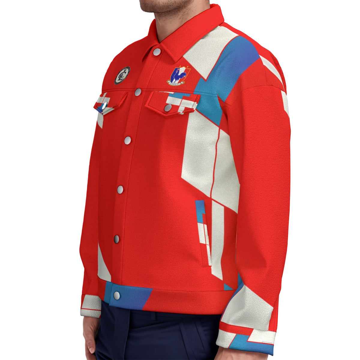 FRANCE RED Unisex Lapel Jacket