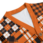 FLEXIN FLANNEL OrangeUnisex Cardigan With Button Closure
