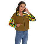 KENTE BUTAN BROWN Women's Zip Jacket