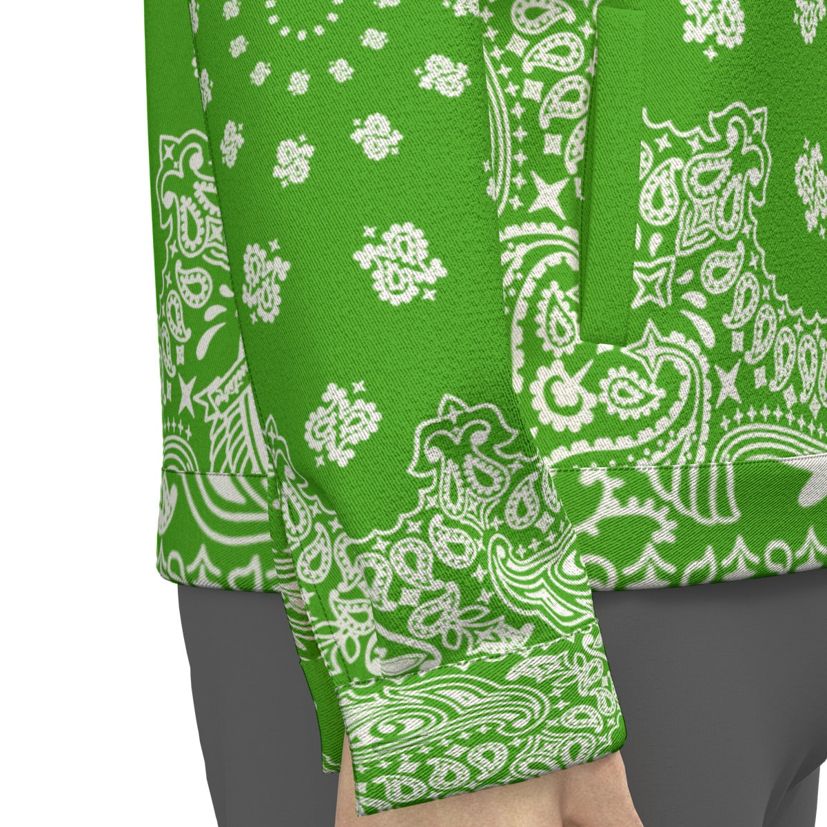 BANDANA GREEN Unisex Lapel Jacket