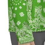 BANDANA GREEN Unisex Lapel Jacket