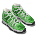 TIE DYE GREEN High Top Basketball Shoes
