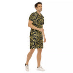 GORGEOUS LEAF GOLD Men's Short Sleeve Shirt Sets