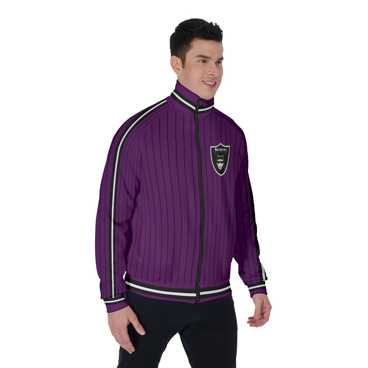 EAZY-E RUTHLESS PRPLE Men's Stand Collar Jacket