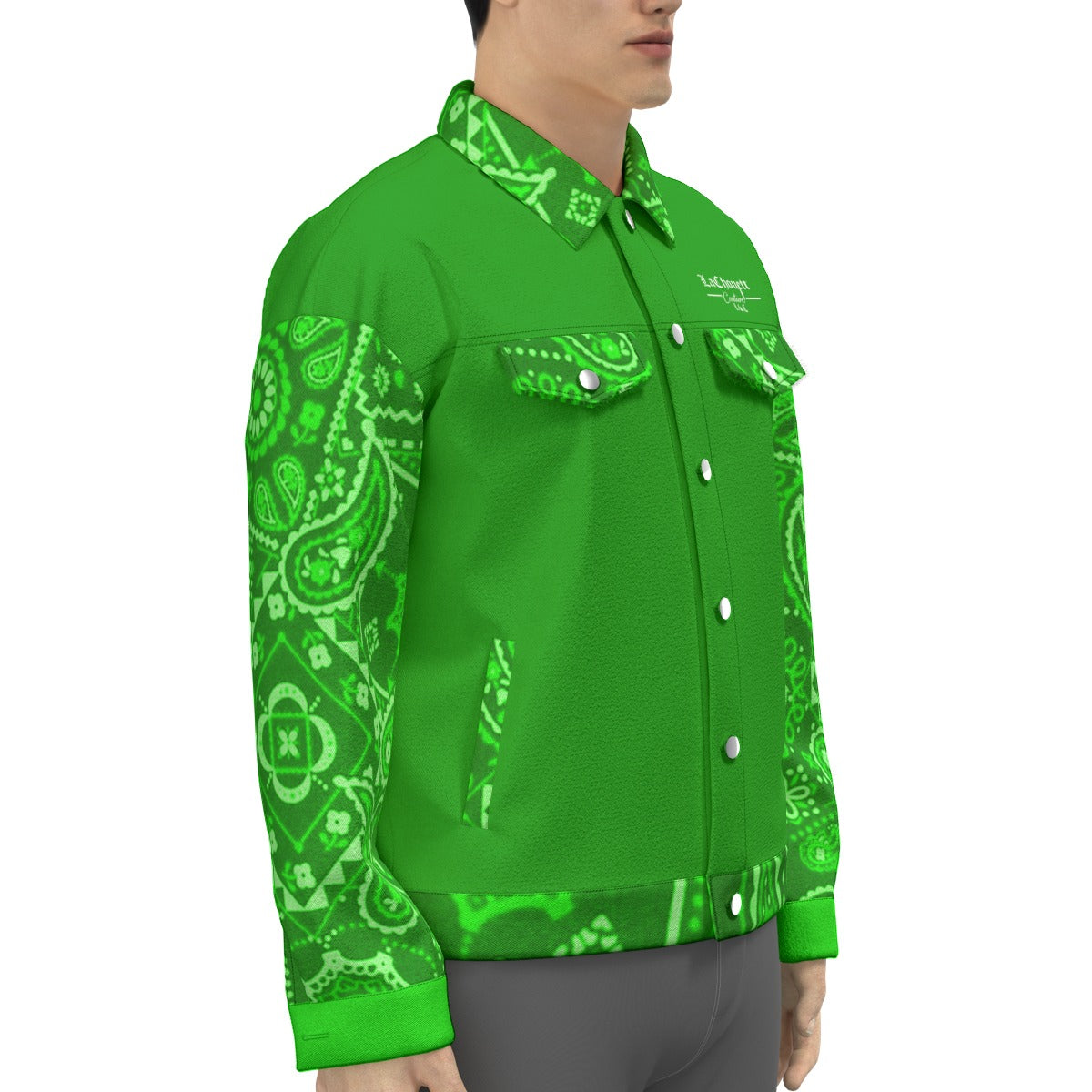 BANDANA VIRAL GREEN Unisex Lapel Jacket