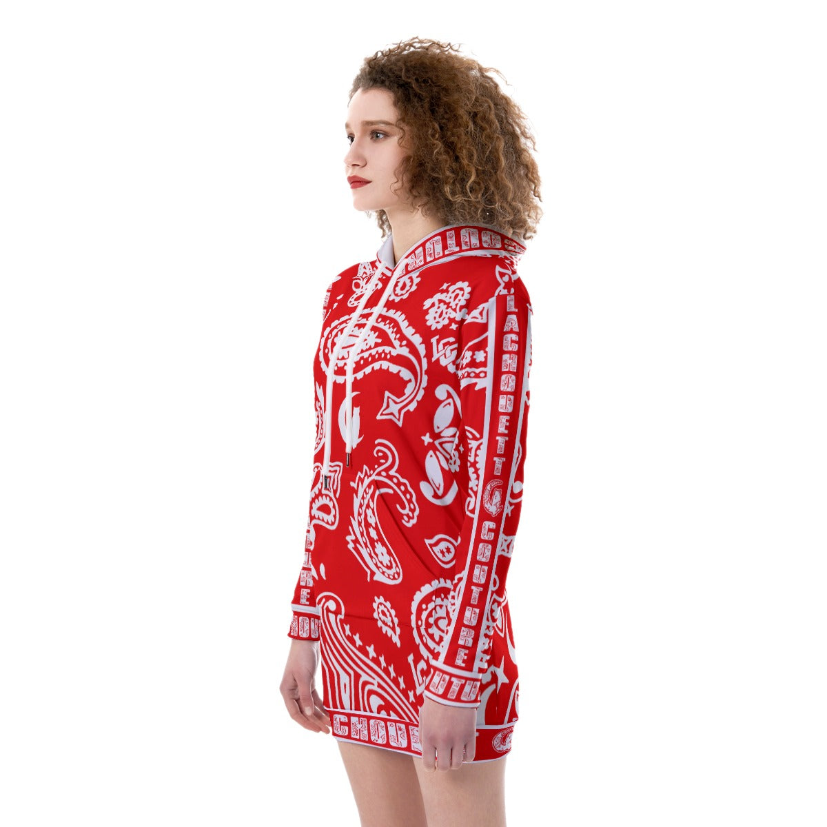 BANDANA PAISLEY Bs'UP Women's Heavy Fleece Long Hoodie