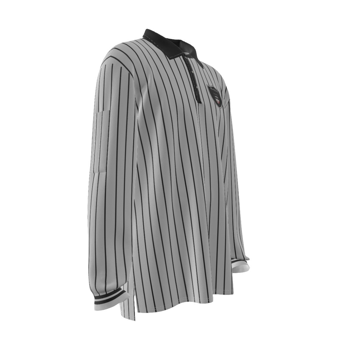 EAZY-E RUTHLESS WHT Men's Long Sleeve Polo Shirt