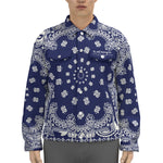 BANDANA NAVY Unisex Lapel Jacket