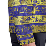 HIEROGLYPH GOLDENBLUE Unisex Lapel Jacket  Cotton