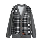 FLEXIN FLANNEL GREY Unisex Cardigan With Button Closure