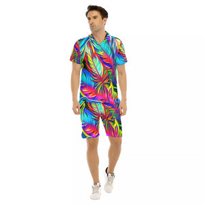 COLORING FEATHER Men's Short Sleeve Shirt Sets