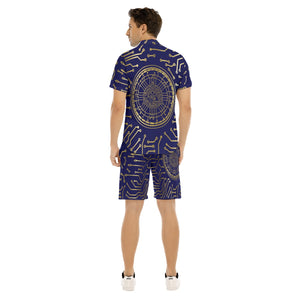 CRYPTO KMT NAVY Men's Short Sleeve Shirt Sets