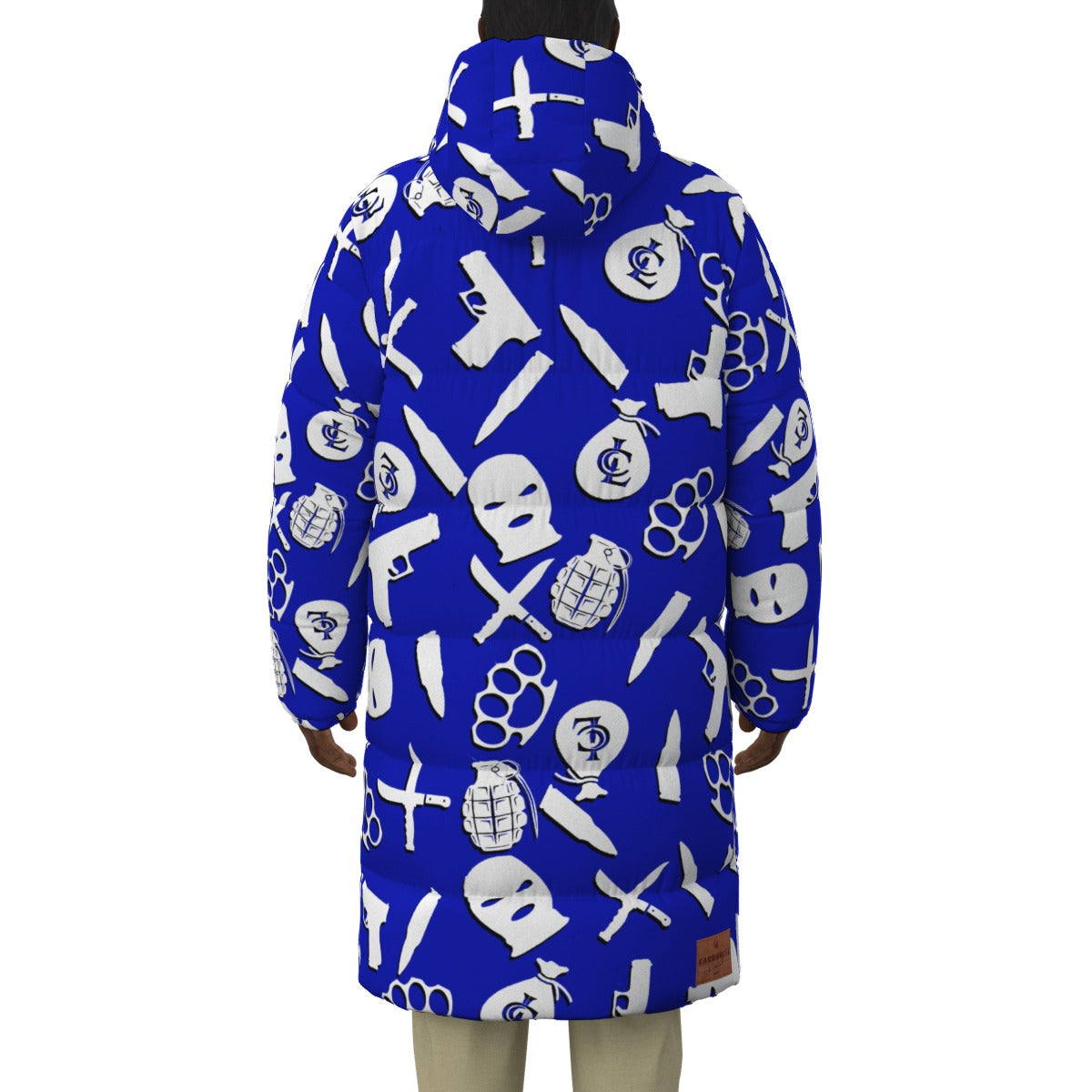DRILLIN BLUE Unisex Long Down Jacket