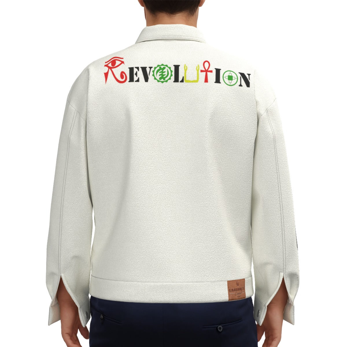 REVOLUTION WHT Unisex Lapel Jacket Cotton