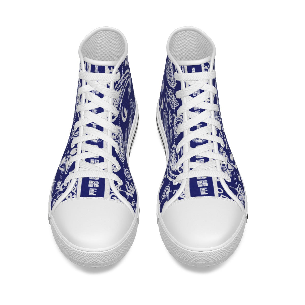 BANDANA PAISLEY NAVY High Canvas Shoes