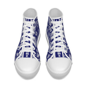 BANDANA PAISLEY NAVY High Canvas Shoes