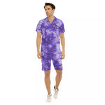 TIE DYE PRPLE Men's Short Sleeve Shirt Sets