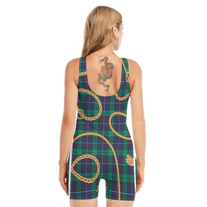 PLAID IN GOLD Women's Sleeveless One-piece Swimsuit
