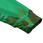 TROPICAL KWEEN FOREST Unisex V-neck Cardigan With Button Closure