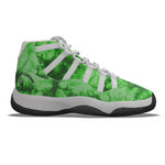 TIE DYE GREEN High Top Basketball Shoes