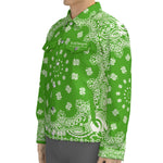 BANDANA GREEN Unisex Lapel Jacket