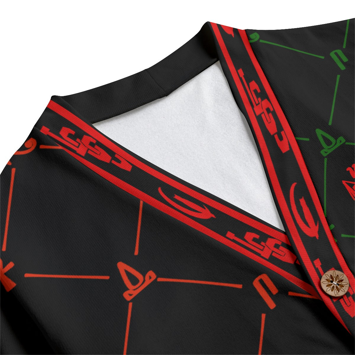 A.U.S RBG DELUXE BLC Unisex Cardigan With Button Closure