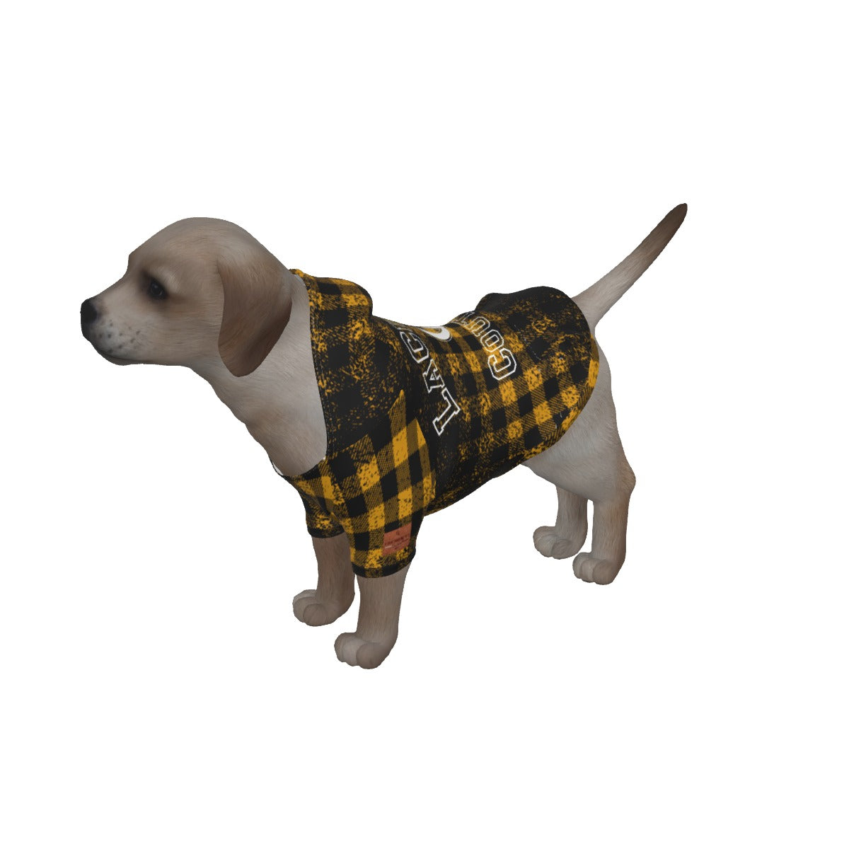 DUSTY PLAID YLW Dog's Pullover Hoodie