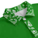 BANDANA MIX GREEN1 Unisex Lapel Collar Sweater
