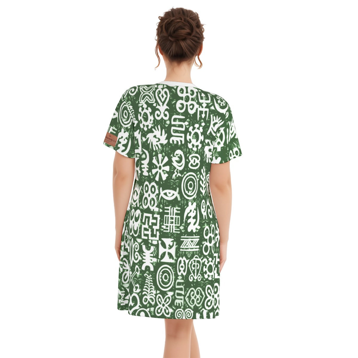 ADINKRA MXGRN Women's Round Neck Dress