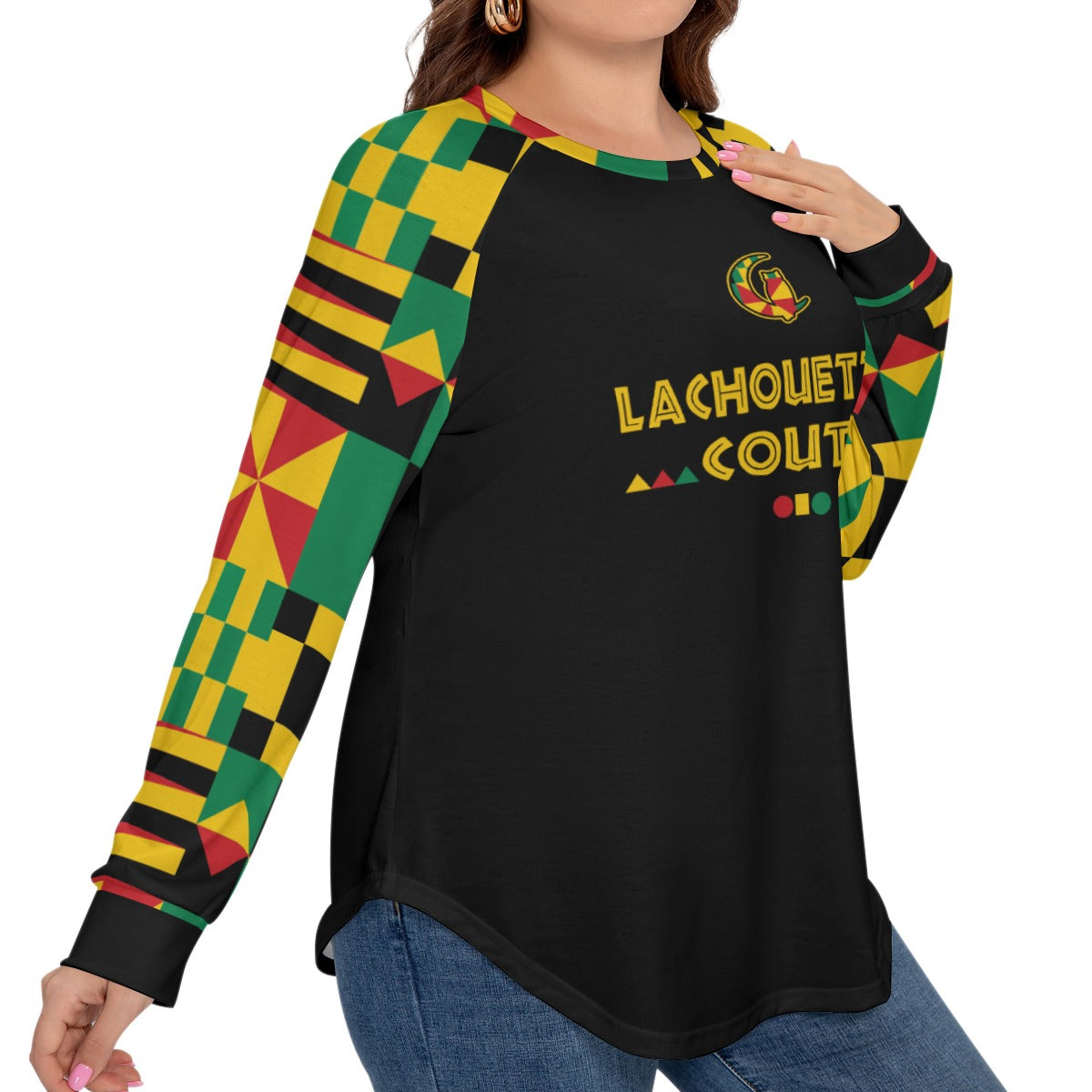 KENTE BUTAN Women’s O-neck T-shirt With Raglan Sleeve