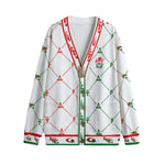 A.U.S RBG DELUXE WHT Unisex Cardigan With Button Closure
