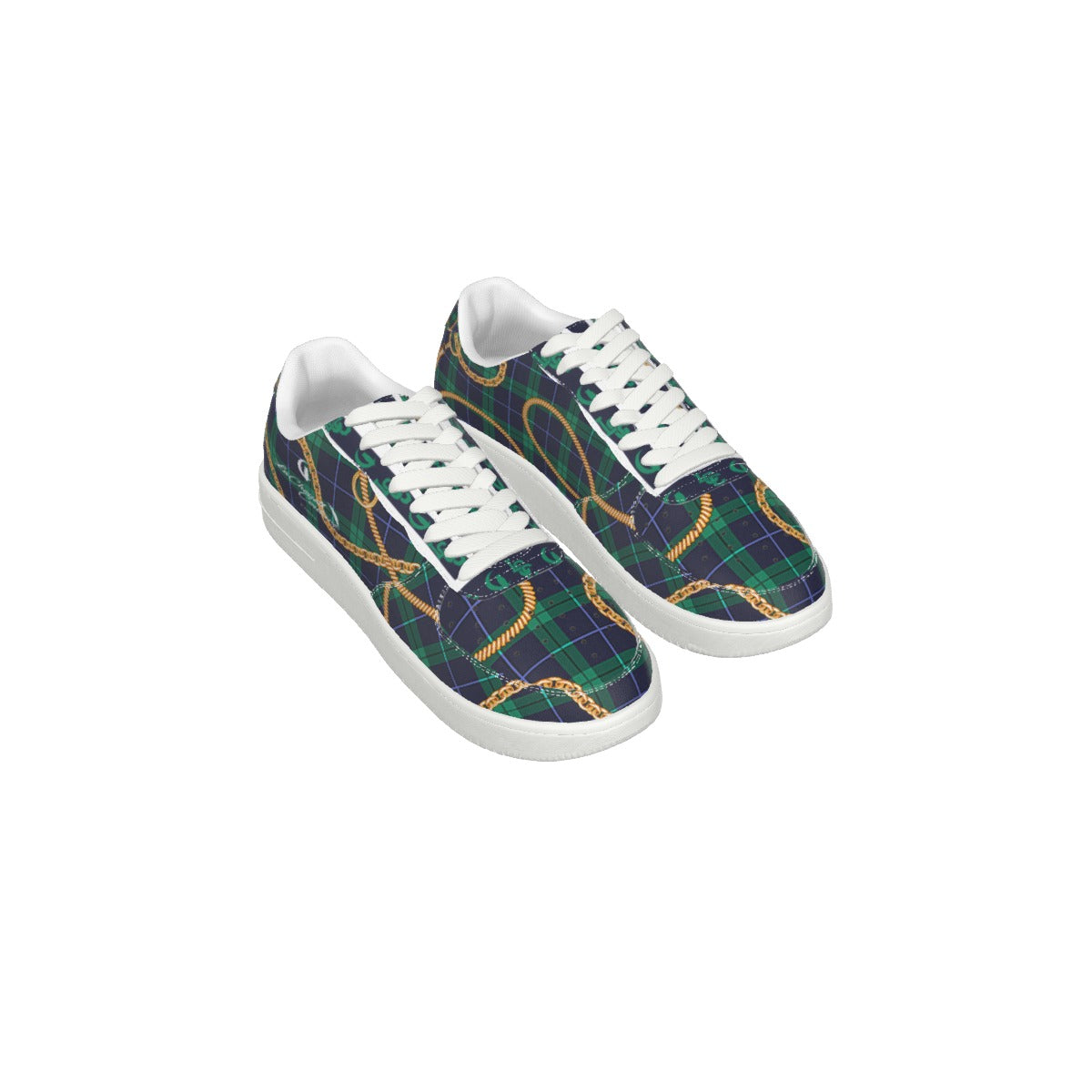 PLAID IN GOLD Women's Air Force Shoes