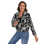 BANDANA PAISLEY BLC Women's Stand Collard Jacket