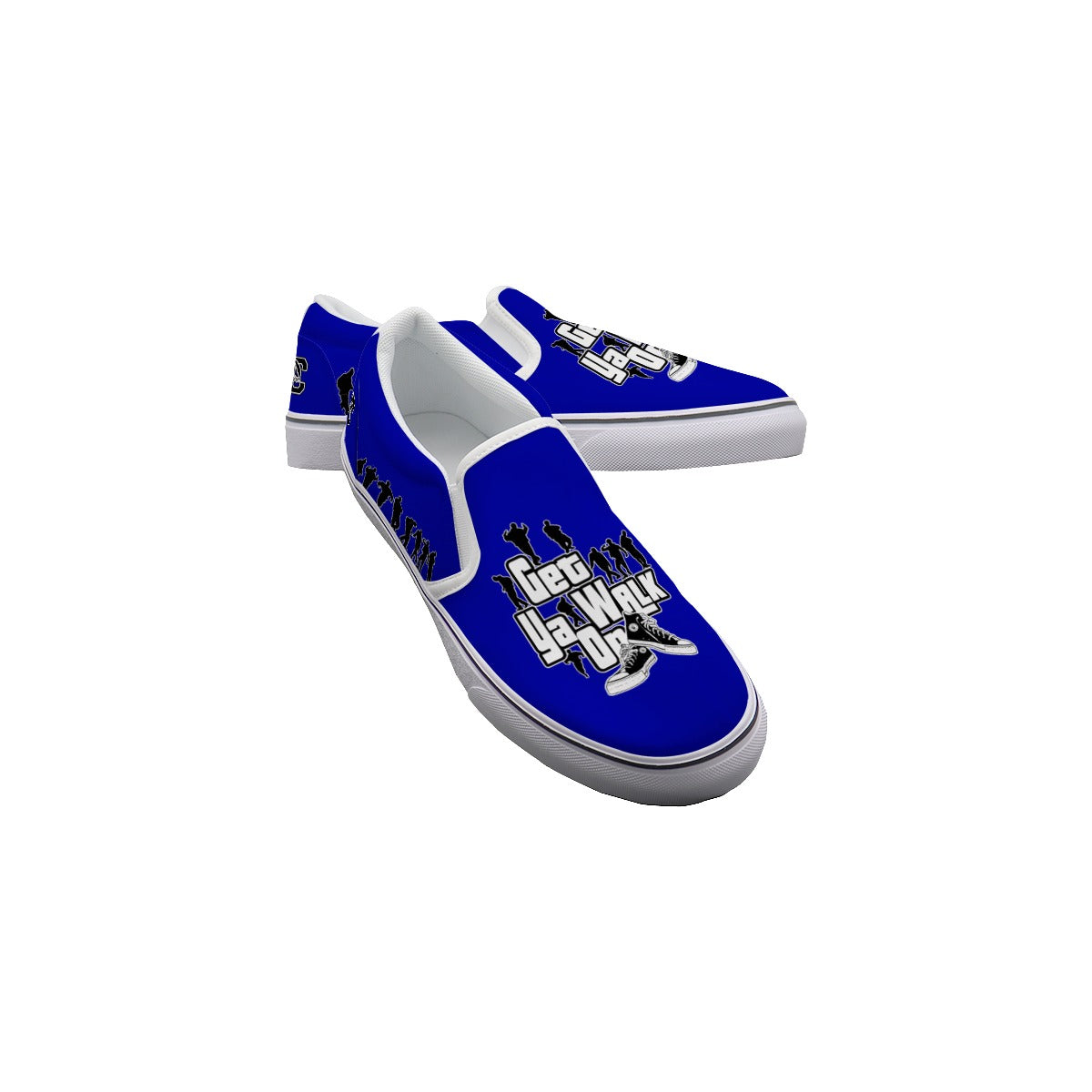 GET YA WALK ON BLUE Men's Slip On Sneakers