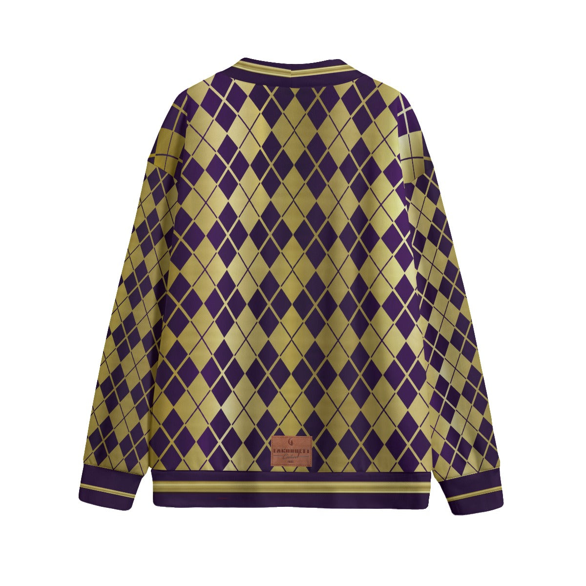 ARLEQUIN GRAPES Unisex V-neck Knitted Fleece Cardigan With Button Closure