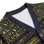 HIEROGLYPH DELUXE Unisex V-neck Cardigan With Button Closure
