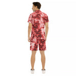 TIE DYE RED  Men's Short Sleeve Shirt Sets