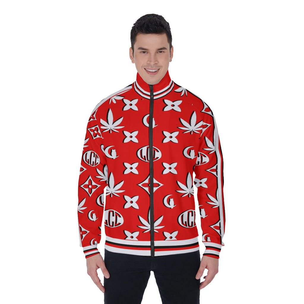 LCC WEEDY RED Men's Stand Collar Jacket