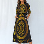 LCC RICH BLC Women's Elastic Waist Dress